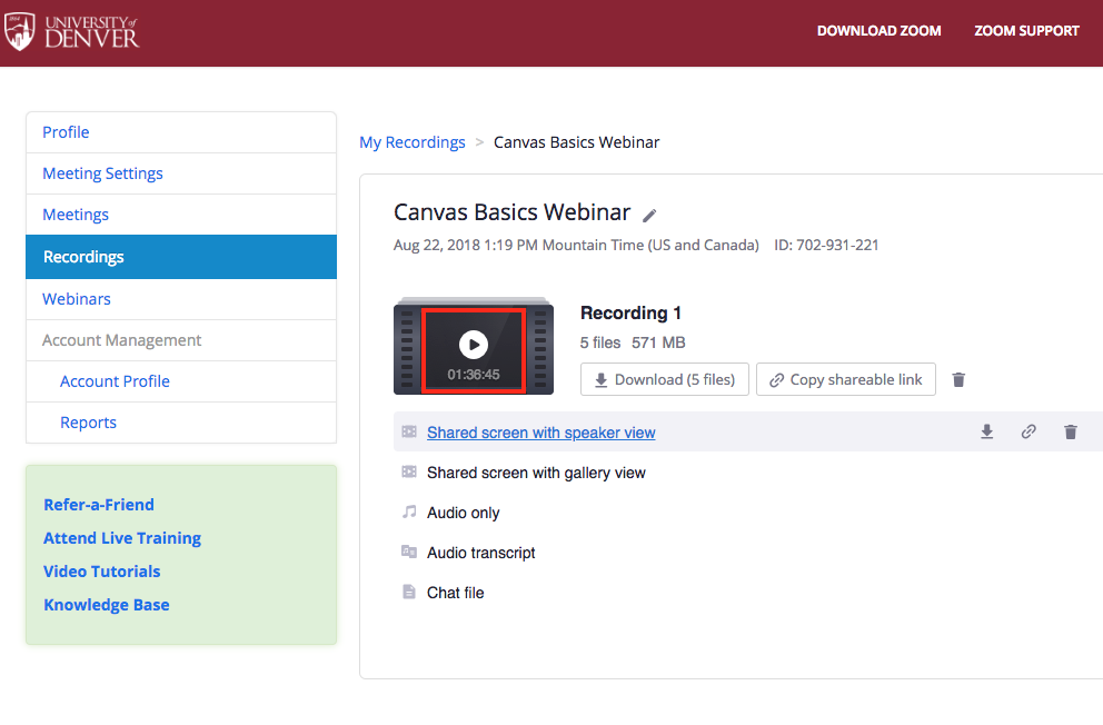 How To Trim The Beginning And End Of Your Zoom Recording Du Ed Tech