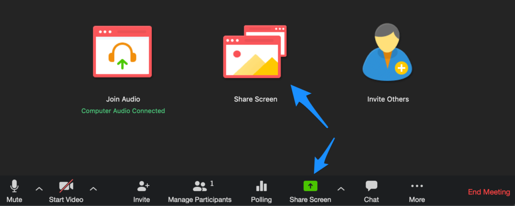 how to share screen on zoom ipad without recording