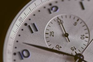 close-up of a clock
