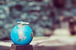 Globe with Small Plane on top