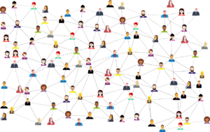 Connecting lines between people