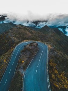 Road taking a U-Turn