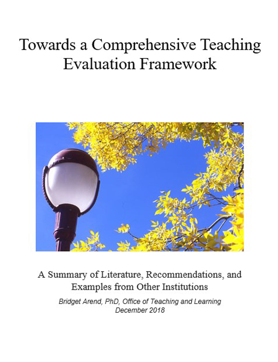 Towards a Comprehensive Teaching Evaluation Framework Cover Image