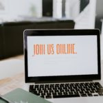 Computer that says Join Us Online