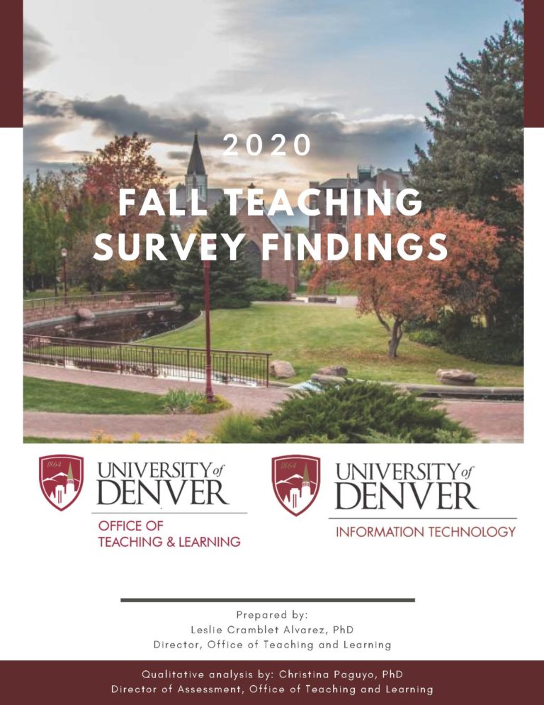 2020 Fall Teaching Survey Findings Report